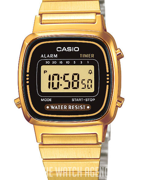 Casio Collection Yellow gold toned steel 30.3x24.6 mm