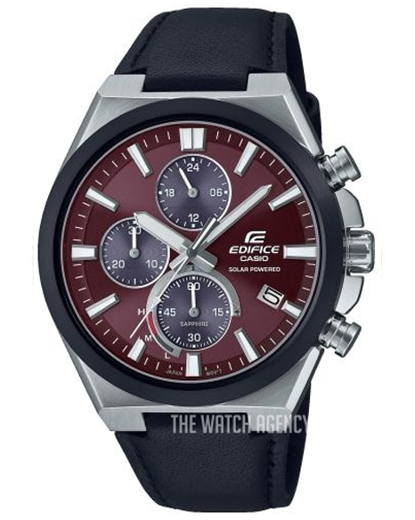 Casio Edifice Red/Leather Ø44 mm