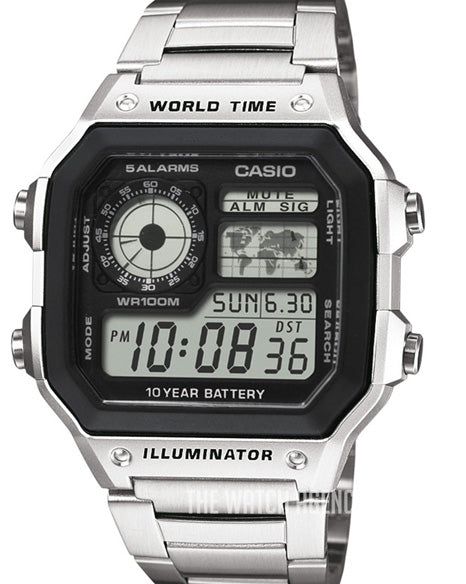 Casio Collection LCD-screen/Steel 42x42 mm