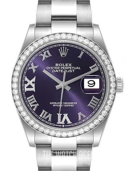 Rolex Datejust 36 Purple/Steel Ø36 mm