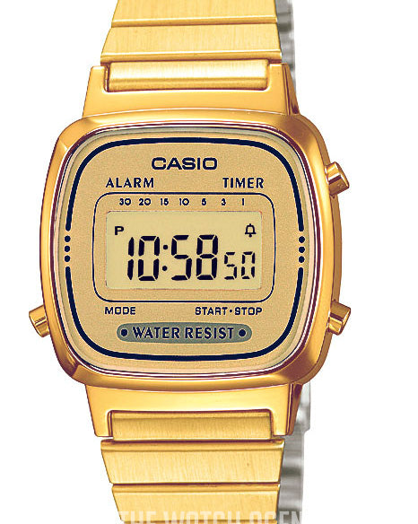 Casio Collection Yellow gold toned steel 30.3x24.6 mm